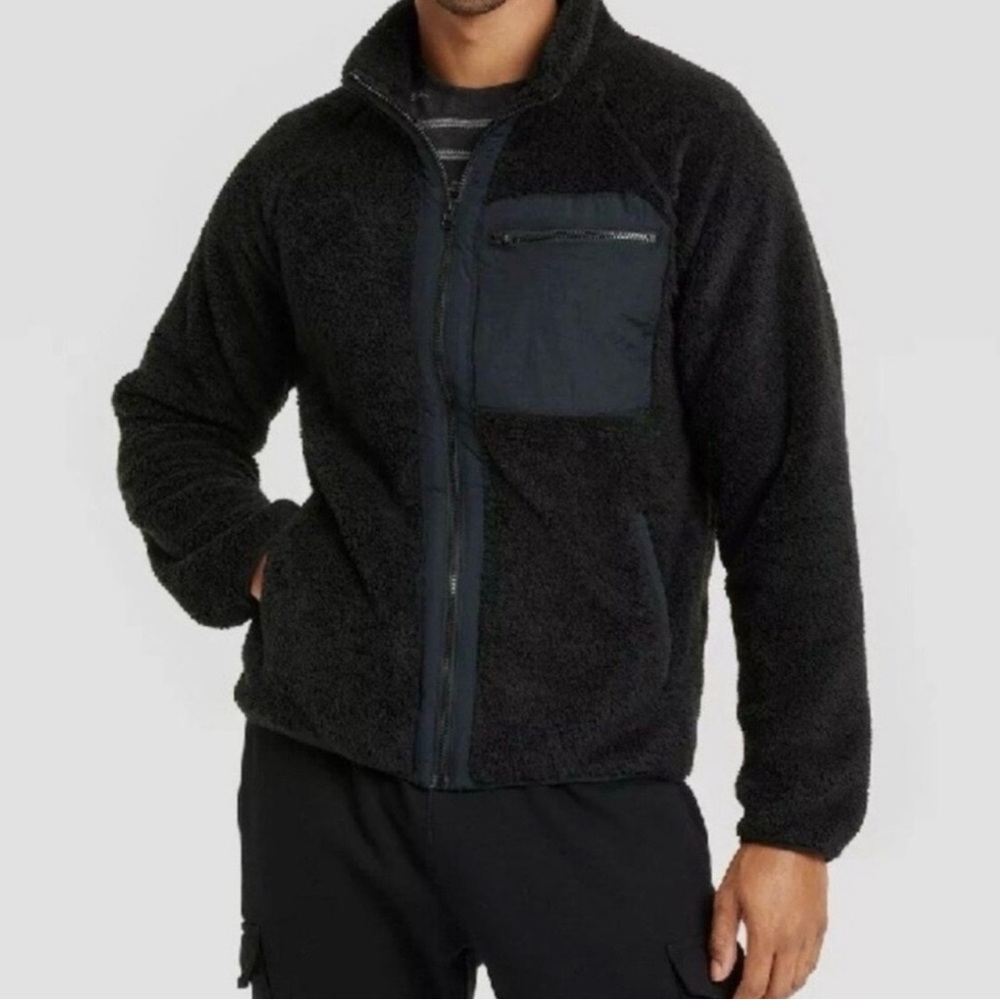 Goodfellow & Co NWT Men's Black Fleece Jacket
